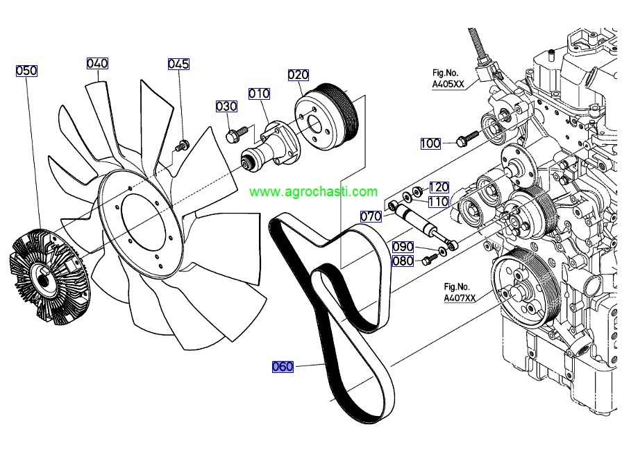 РЕМЪК KUBOTA 3J036-66320 - Агрочасти